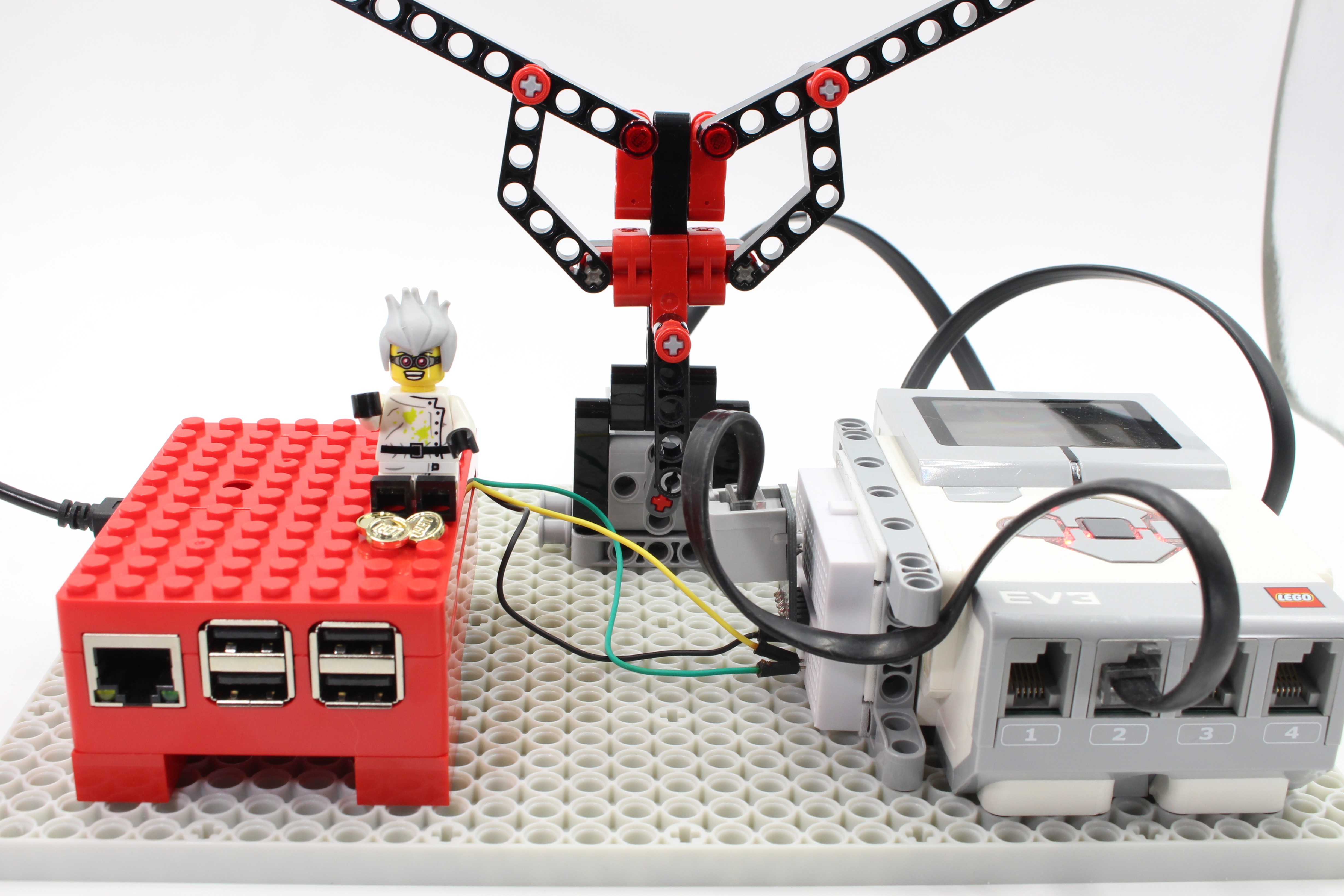 Raspberry Pi linked to MINDSTORMS EV3